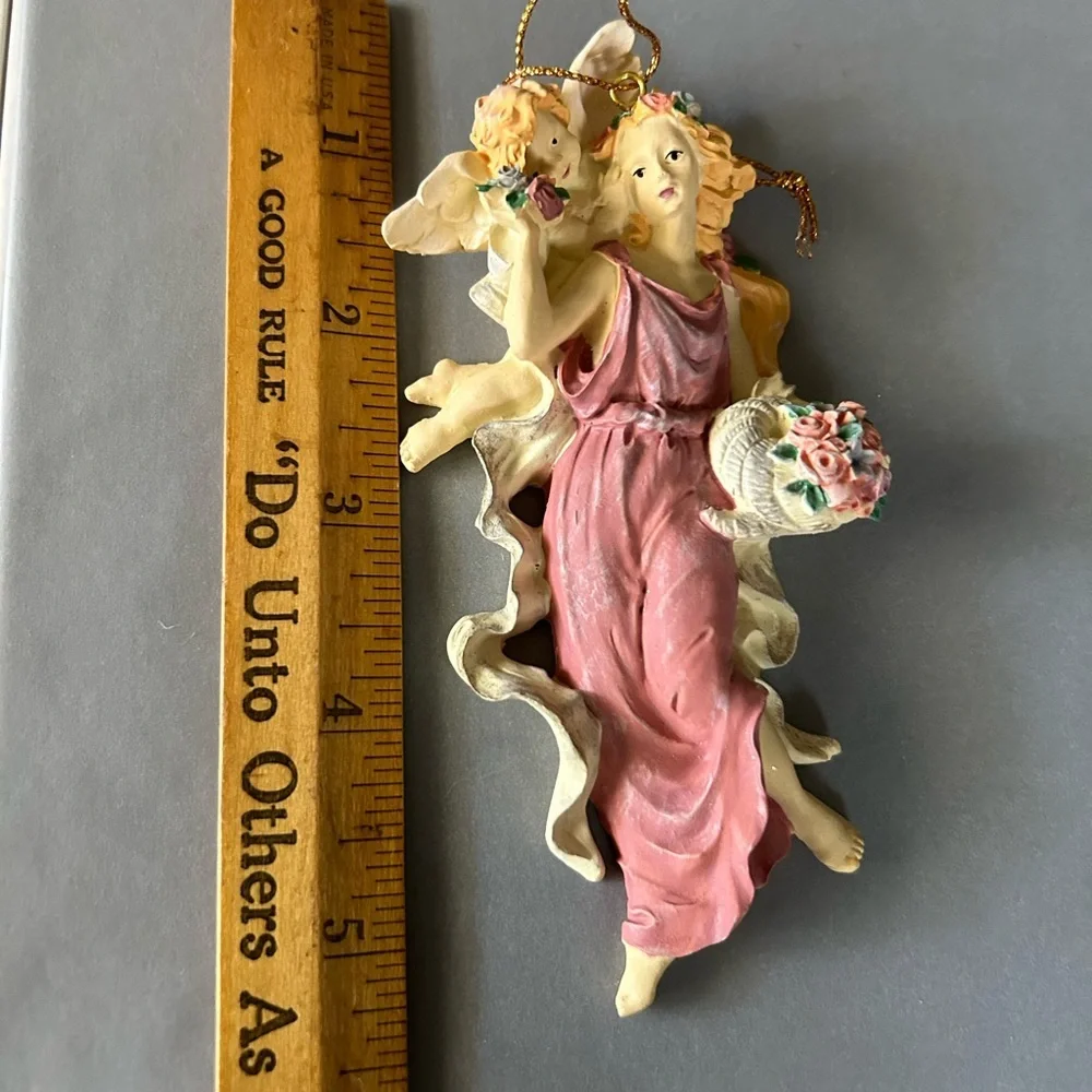 Vintage Victorian Angel Christmas Ornament.